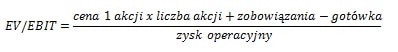 Wartość przedsiębiorstwa do zysku operacyjnego
