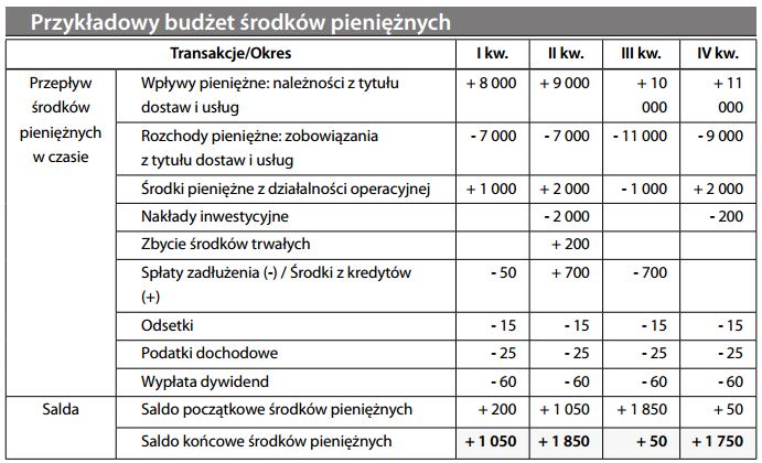 Budżet środków pieniężnych