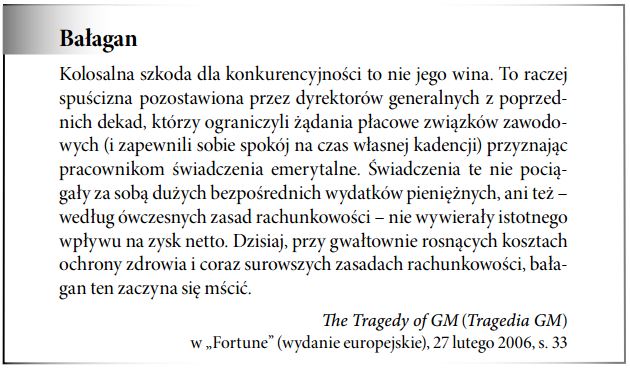 Koszty zobowiązań przeszłych