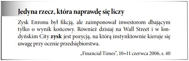 Miara wypracowanej w danym okresie nadwyżki ekonomicznej,