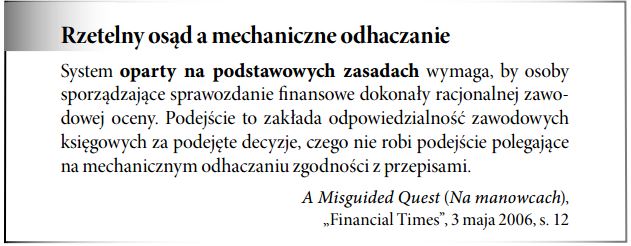 Standardy rachunkowości oparte na podstawowych zasadach rachunkowości