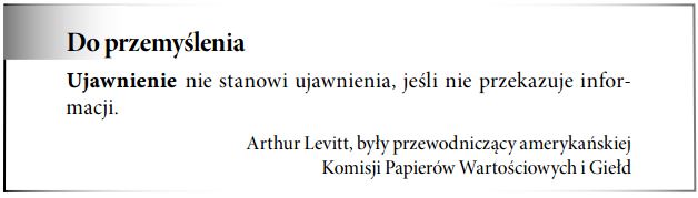 Ujawnianie informacji finansowych