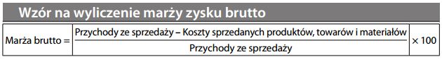 Wzór na wyliczenie marży zysku brutto