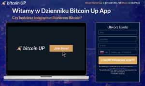 Strona główna aplikacji Bitcoin Up