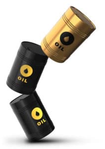 Beczki wypełnione olejem